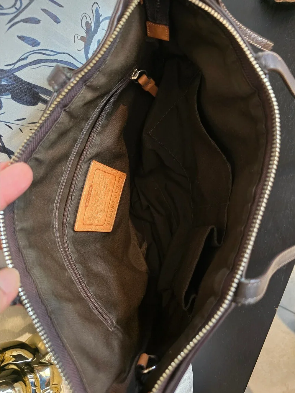 Coach Y2K Vintage Monogram Signature Canvas Tote Bag Brown